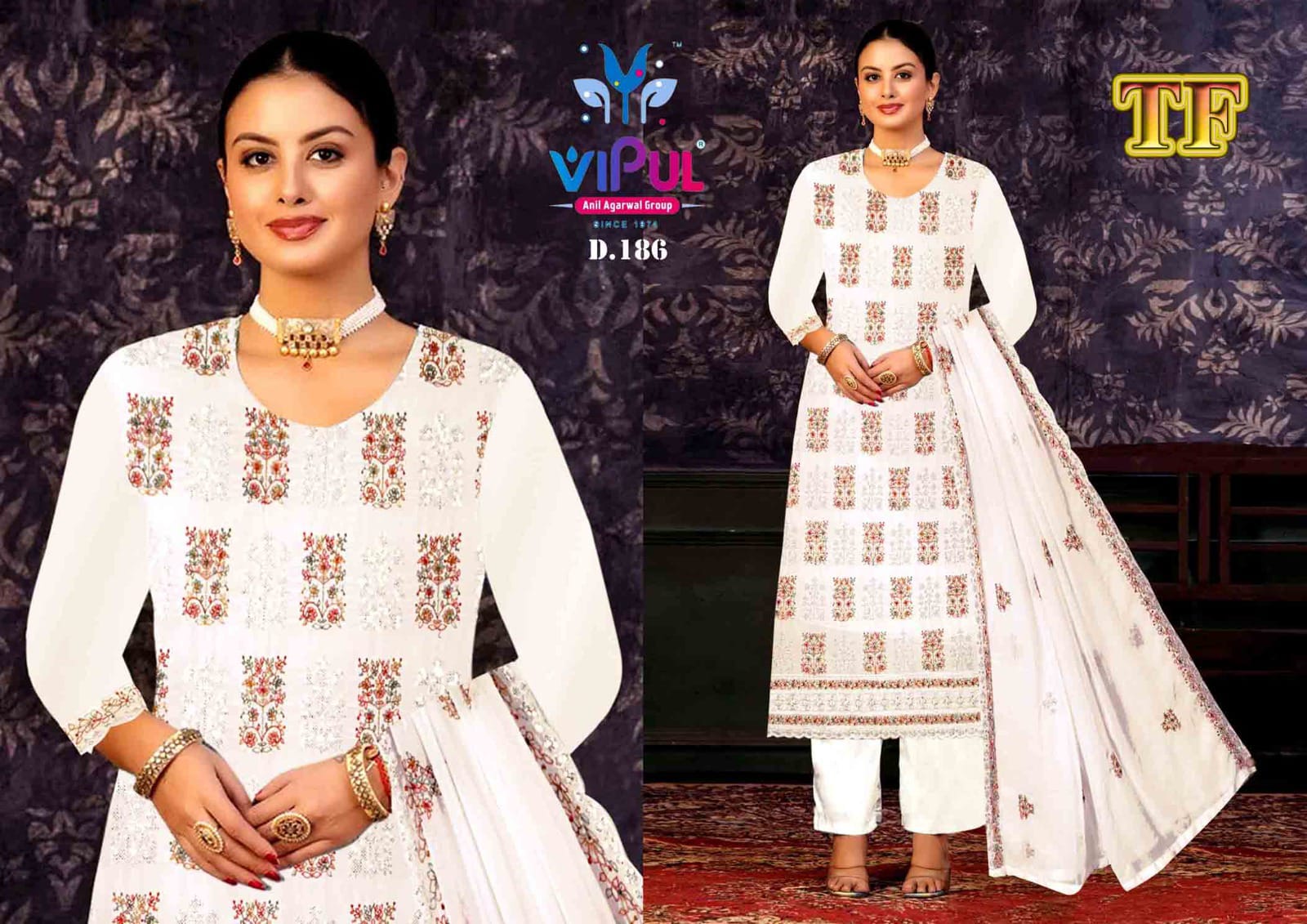 Indian vipul unstics Georgette 4ps